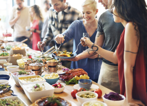 Food Buffet Catering Dining Eating Party Sharing Concept